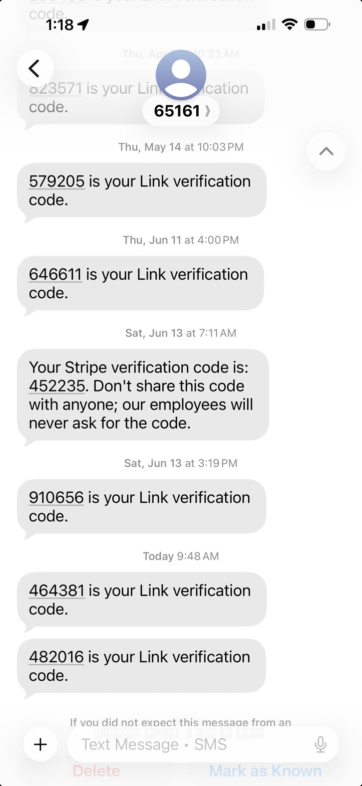 One-time codes sent to a phone. Anyone with access to the device (or via SIM swap) can receive them.